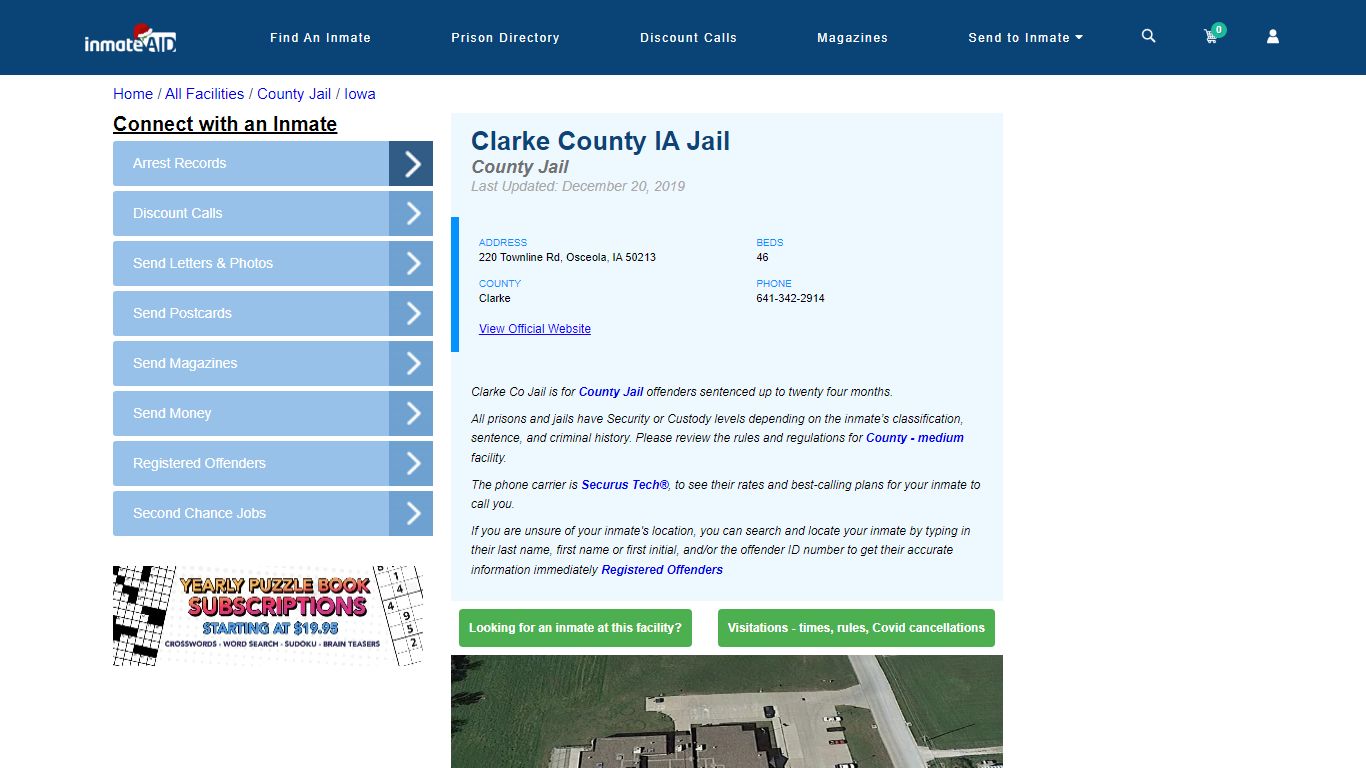 Clarke County IA Jail - Inmate Locator - Osceola, IA